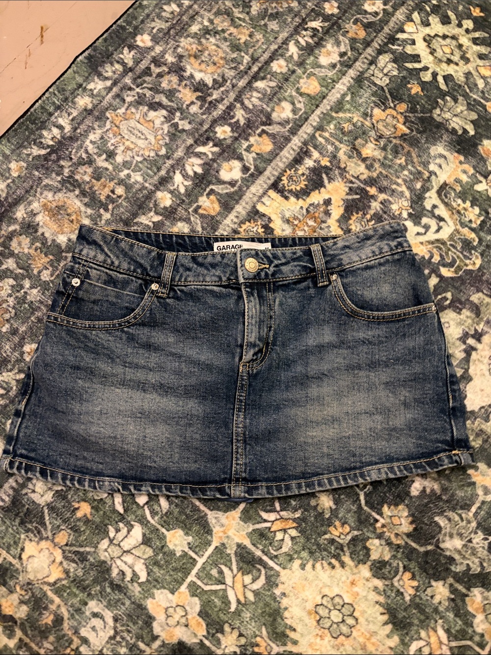 Garage Denim Micro Skirt - with shorts